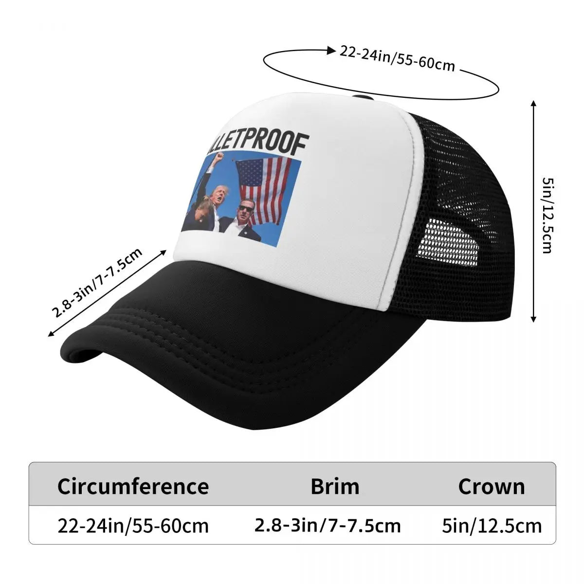 Trump Assassination Attempt Trucker Hat "BulletProof"